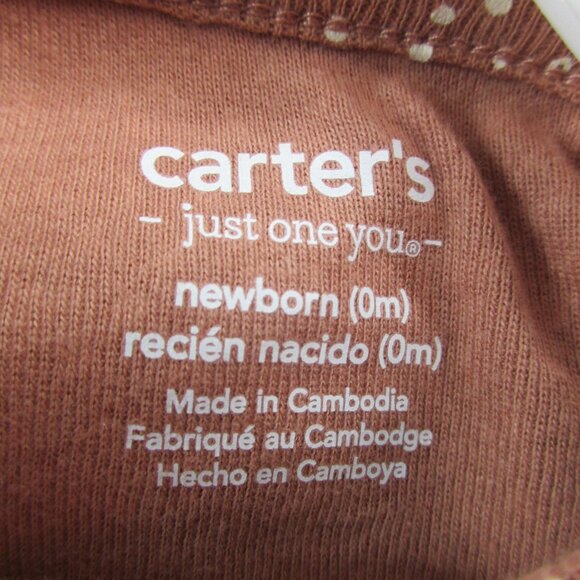 Lot of 4 Carter's Just One You One Piece Baby Girl's Newborn Multi Floral Zip Up - Picture 3 of 7